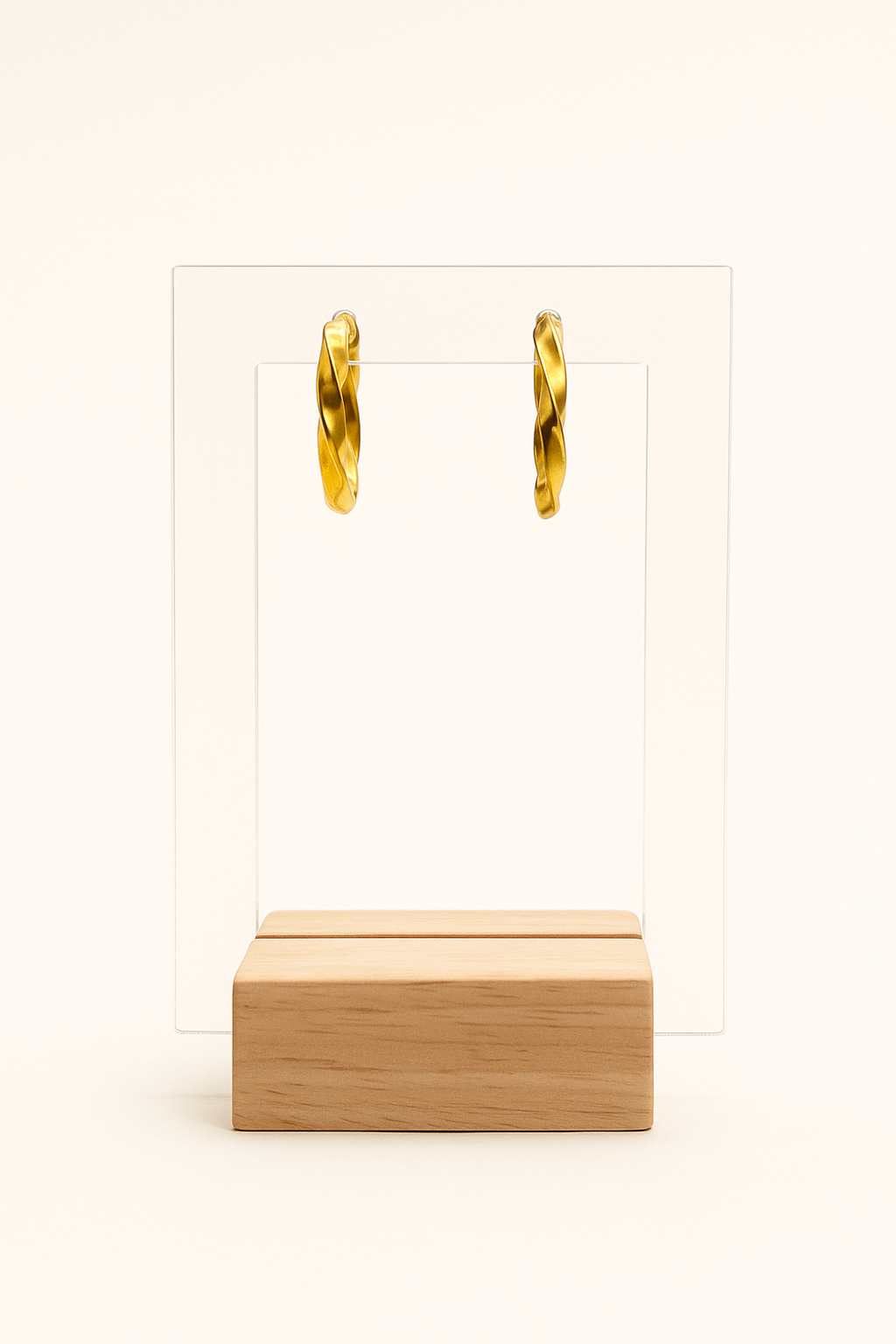 Créoles torsadées et dorées 18 mm