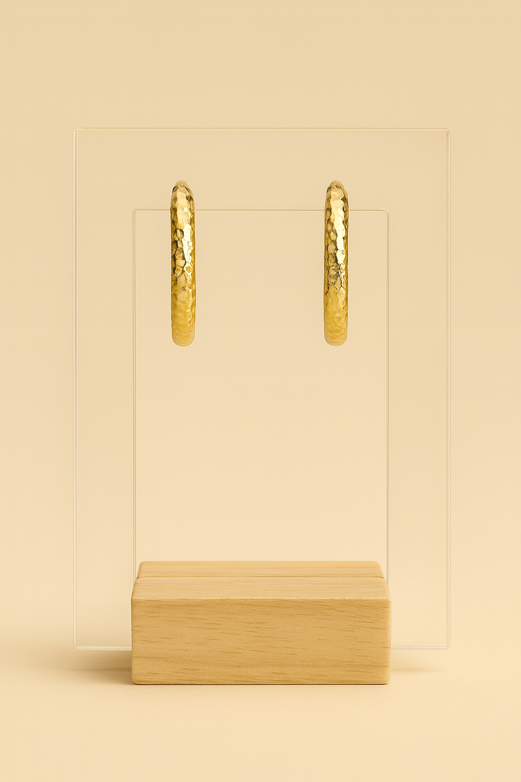 Créoles dorées 16, 18, et 20 mm en acier inoxydable.